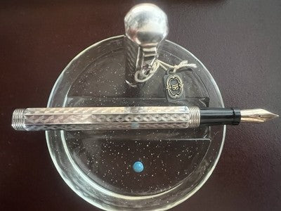 Red Montegrappa Fountain Pen Reminiscence Silver 925 Diamond Limited Edition