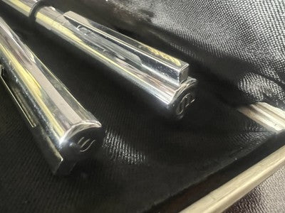 🔴 WATERMAN penna stilografica cromata Graduate e sfera set completo