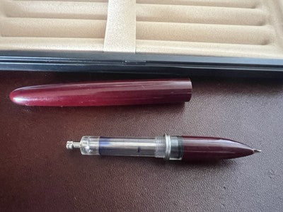 🔴 VIS PEN penna stilografica bordeaux Autovac pennino dorato scrive vintage