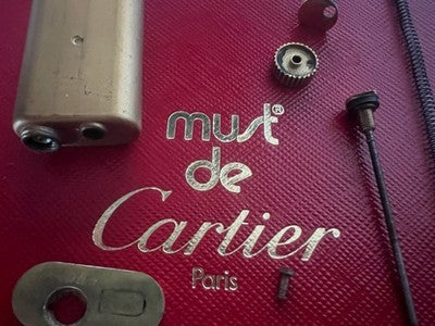 🔴 CARTIER Must accendino parti interne originali vintage numerate Paris