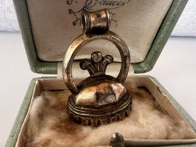 🔴 Ciondolo Sigillo ceralacca GEORGIANO cammeo Lord Byron antico 1790-1825