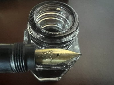 Zenith Extra Fountain Pen Retractable Plated Gold 18K Chessboard Vintage '40