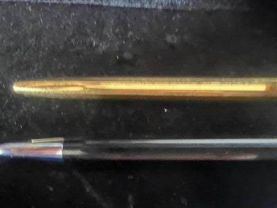 🔴 WATERMAN penne sfera vintage Set oro e nero/cromo meccanismo a scatto vintage