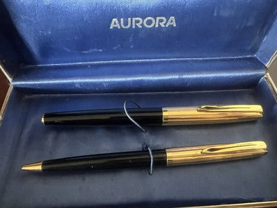 🔴 AURORA penna stilografica 98 pennino ORO M e sfera scrivono vintage B