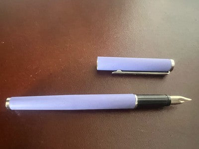 🔴 PELIKAN penna stilografica lacca viola caricamento a cartuccia F vintage
