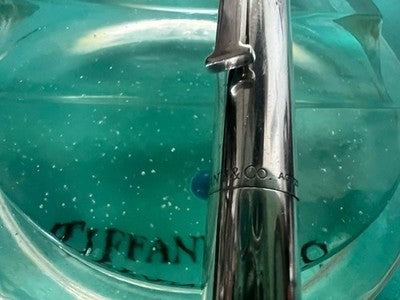 🔴 TIFFANY & Co penna sfera ARGENTO MASSICCIO 925 Sterling forte peso scrive