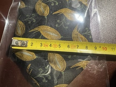 🔴 GIORGIO ARMANI cravatta uomo seta fantasia oro verde nero vintage