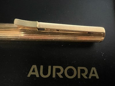 🔴 AURORA penna sfera Hastil retrattile dorata cappuccio da svitare