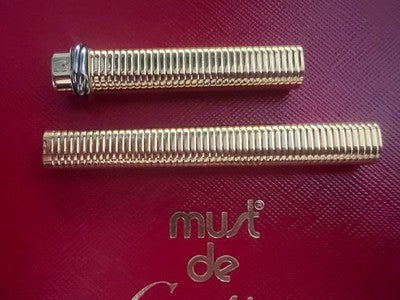 🔴 CARTIER penna a sfera Godroné placcata oro parti di ricambio