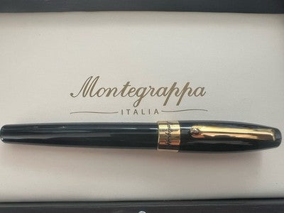 Montegrappa Stylo-Plume Stylo à Plume Manager Noire Finition Plaqué Or M