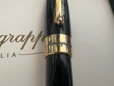 Montegrappa Stylo-Plume Stylo à Plume Manager Noire Finition Plaqué Or M
