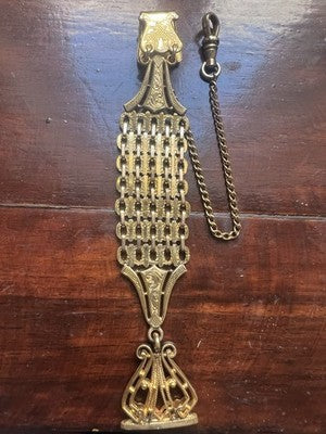 Chain Pocket Watch Victorian Chatelaine Seal Pinchbeck Antique 1800 N.3