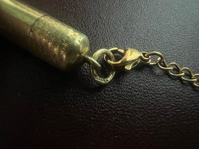Pencil Mechanical Retractable Foil Gold 18 K Pendant Chatelaine Antique B