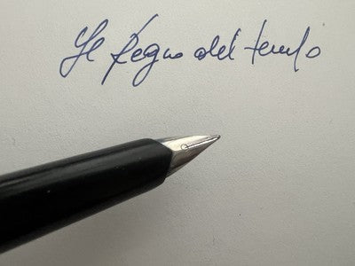 🔴 PELIKAN penna stilografica nera a cartuccia finiture placcate oro F vintage