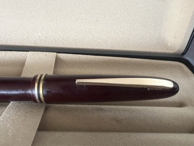 🔴 MILL FRANCE penna stilografica celluloide bordeaux F scrive vintage '50