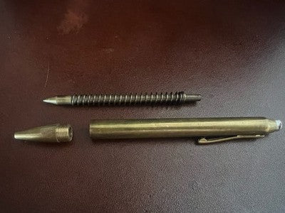 Norman Pen Sphere G USA Brass Solid Snap Zonzon Rare Vintage