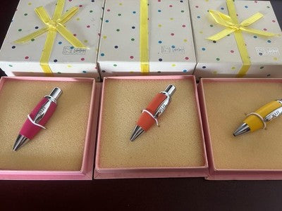Niji Penne Sphère Compact Saumon Jaune Rose Mini Avec Trousse NOS