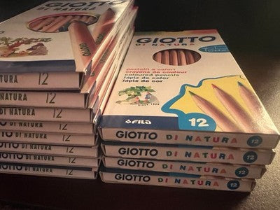 Giotto Natural Pastel 12 Pieces Ø 3.8MM + Ø 3.3MM Lot 12 New Packets 