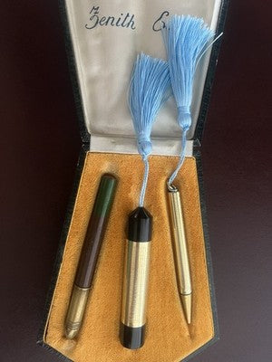 🔴 ZENITH EXTRA set scrittura portamine barilotto matita con astuccio vintage