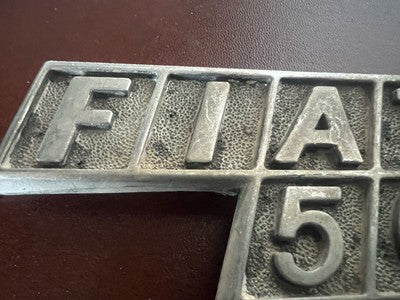 🔴 FIAT 500L stemma auto emblema fregio logo scritta metallo vintage A