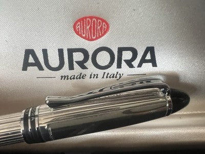Aurora Pen Sphere Ipsilon Silver Solid 925 Model B34 New NOS 