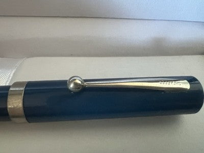 🔴 SHEAFFER penna stilografica BLU pennino M medio No Nonsense vintage B