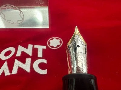 🔴 MONTBLANC Meisterstuck 146 fountain pen GOLD nib M instructions box