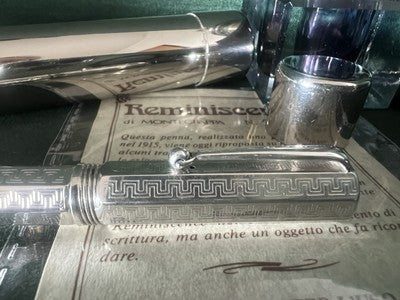 Montegrappa Pen Fountain Pen Silver 925 Reminiscence Greek Pen Gold F