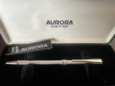 Aurora Stylo-Plume Sphère Magellano Chrome Écrit Avec Garantie Trousse C