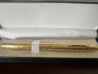 Worldman Pen Fountain Pen Splaccata Gold Rare Vintage