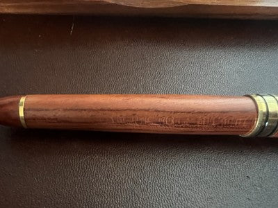 🔴 Penna sfera stilografica LEGNO pennino Iridium 6 scrivono astuccio vintage