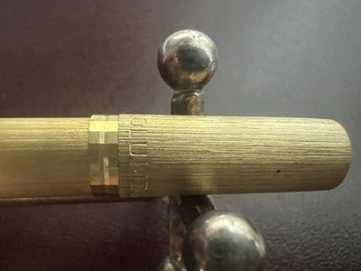 Columbus Stift Kugel Mini Body Vergoldet Schnappverschluss Schreibt Vintage