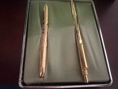 Lalex Penne à Bille Dorées Scrivono Avec Boîte Vintage
