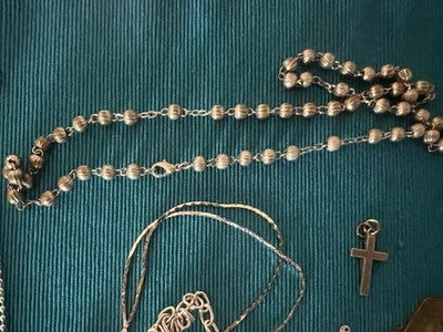 Colliers Vintage Bijoux Croix Et Rosaires Vintage Années 70/90 N.4 