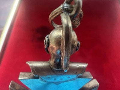 🔴 Croce MASSONICA ciondolo fob placcata oro Fraternal Order Eagles antica