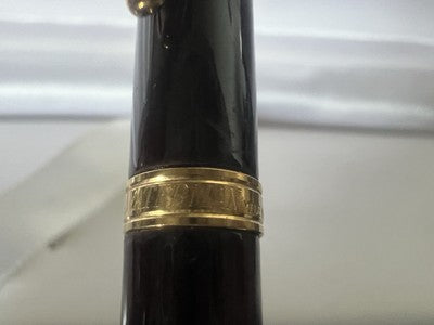 🔴 WATERMAN penna sfera lacca marmorizzata placcata oro scrive con astuccio