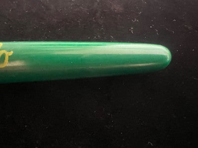 🔴 LASTILO penna stilografica verde gialla fluo con pistone mai usata vintage