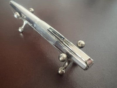 🔴 OMAS penna stilografica 72 ARGENTO MASSICCIO guillochè diamante vintage NOS