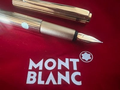🔴 MONTBLANC penna stilografica Noblesse pennino ORO 14 kt con astuccio
