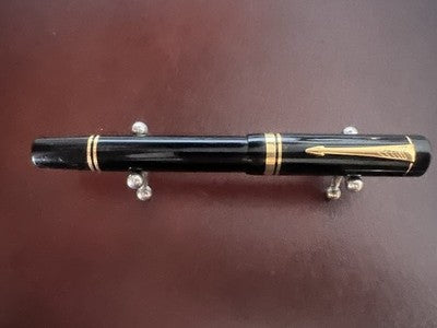 Parker Stift Füllfederhalter Duofold International Schwarz Gold 18K 750 M Etui