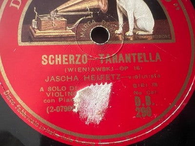 Discs La Voce Del Padrone 78 RPM Gommalacca Chopin Polonese Gramophone 2 Pz