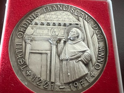 Médaille Paul VI Jubilé Sacerdotal Ordre Franciscains 1221 1971 