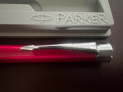Parker Pen Sphere Urban Red Chrome Marking With Pencil Case