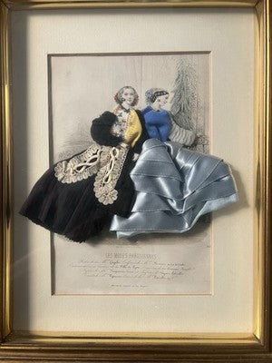 🔴 Stampa moda francese con tessuto tridimensionale Les Modes Parisiennes vintag