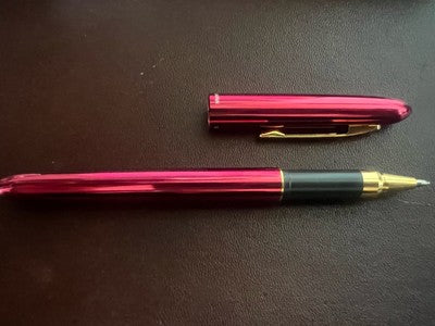 🔴 OHTO penna sfera roller lacca rossa e profili dorati scrive