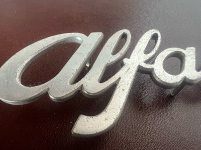 🔴 ALFASUD Stemma auto emblema scritta logo targhetta metallo ORIGINALE B