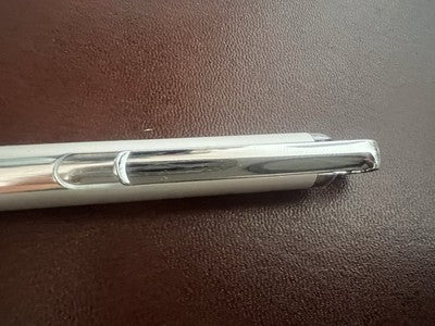 🔴 PELIKAN penna sfera V10 a scatto scrive finitura argento vintage astuccio NOS