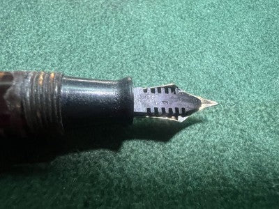 Anchor Pen Fountain Pen Celluloid Push Button Pen Original Gold Vintage
