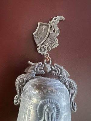 BELL Cloche Rituel Bouddhiste Dragons Inscriptions Chinoises 