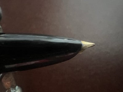 🔴 WATERMAN penna stilografica Flash cappuccio placcato oro a cartuccia vintage